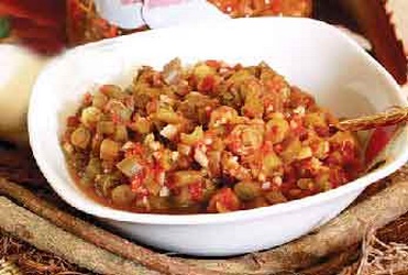 ترشی لوبیا سبز با پوره گوجه فرنگی